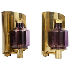 Pair of Sconces Wall Lamp by Hans-Agne Jakobsson Model V-222