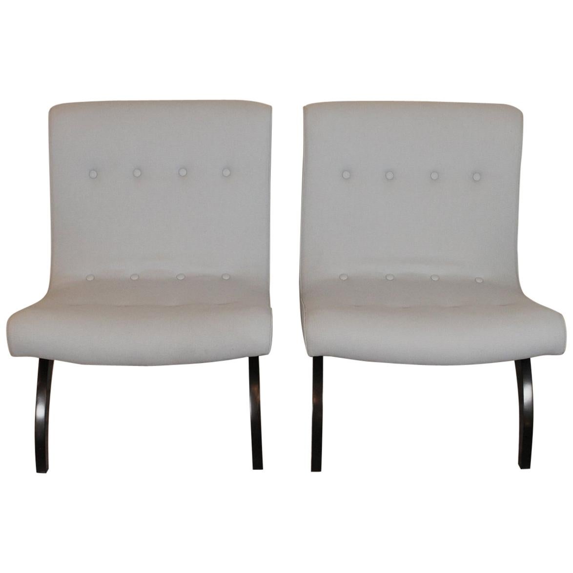 Pair of Scoop Chairs by Milo Baughman for Thayer Coggin