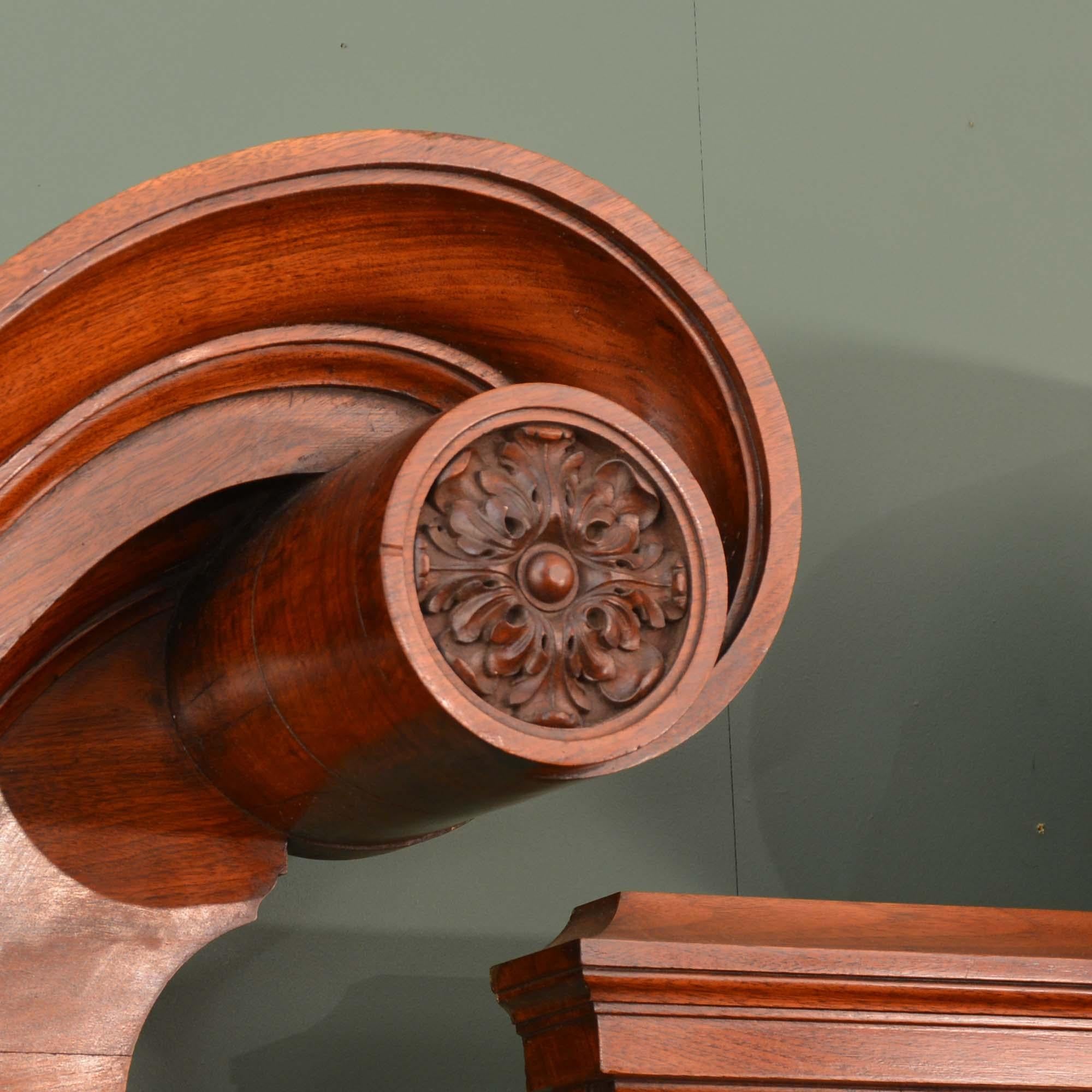 Pair of Scottish 19th century mahogany overdoor pediments For Sale 3