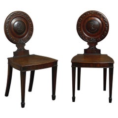 Pair of Scottish George III Hall Chairs