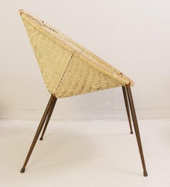 Pair of Scoubidou Outdoor Round Armchairs, Italy, 1950s