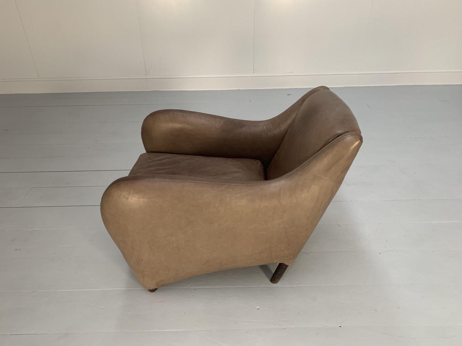 Paire de fauteuils et poufs SCP Matthew Hilton Balzac - En cuir nubuck 9