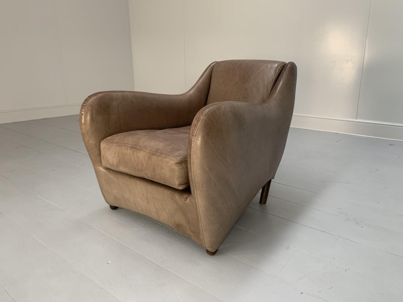 Paire de fauteuils et poufs SCP Matthew Hilton Balzac - En cuir nubuck 11