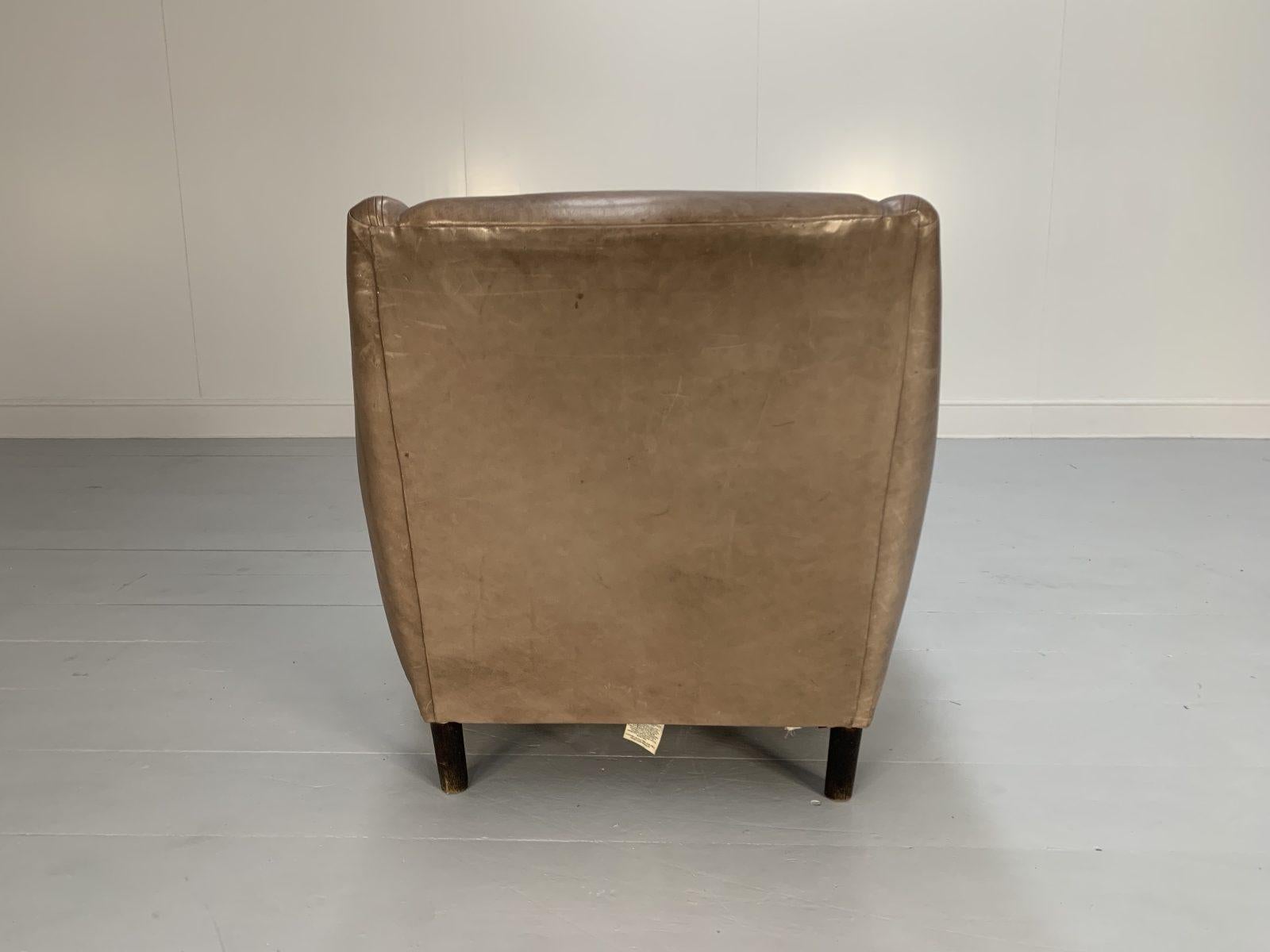 Paire de fauteuils et poufs SCP Matthew Hilton Balzac - En cuir nubuck 3