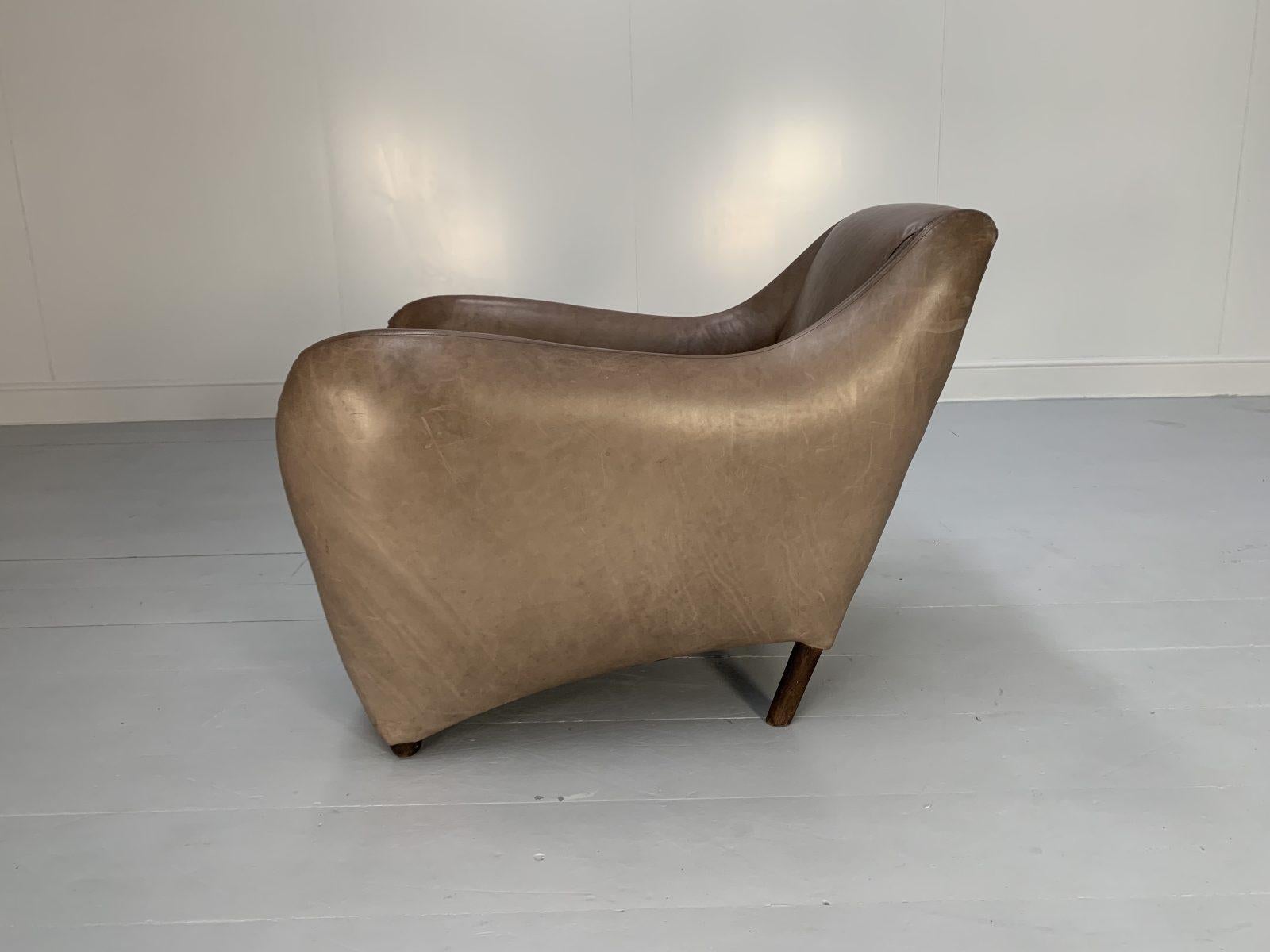 Paire de fauteuils et poufs SCP Matthew Hilton Balzac - En cuir nubuck 4
