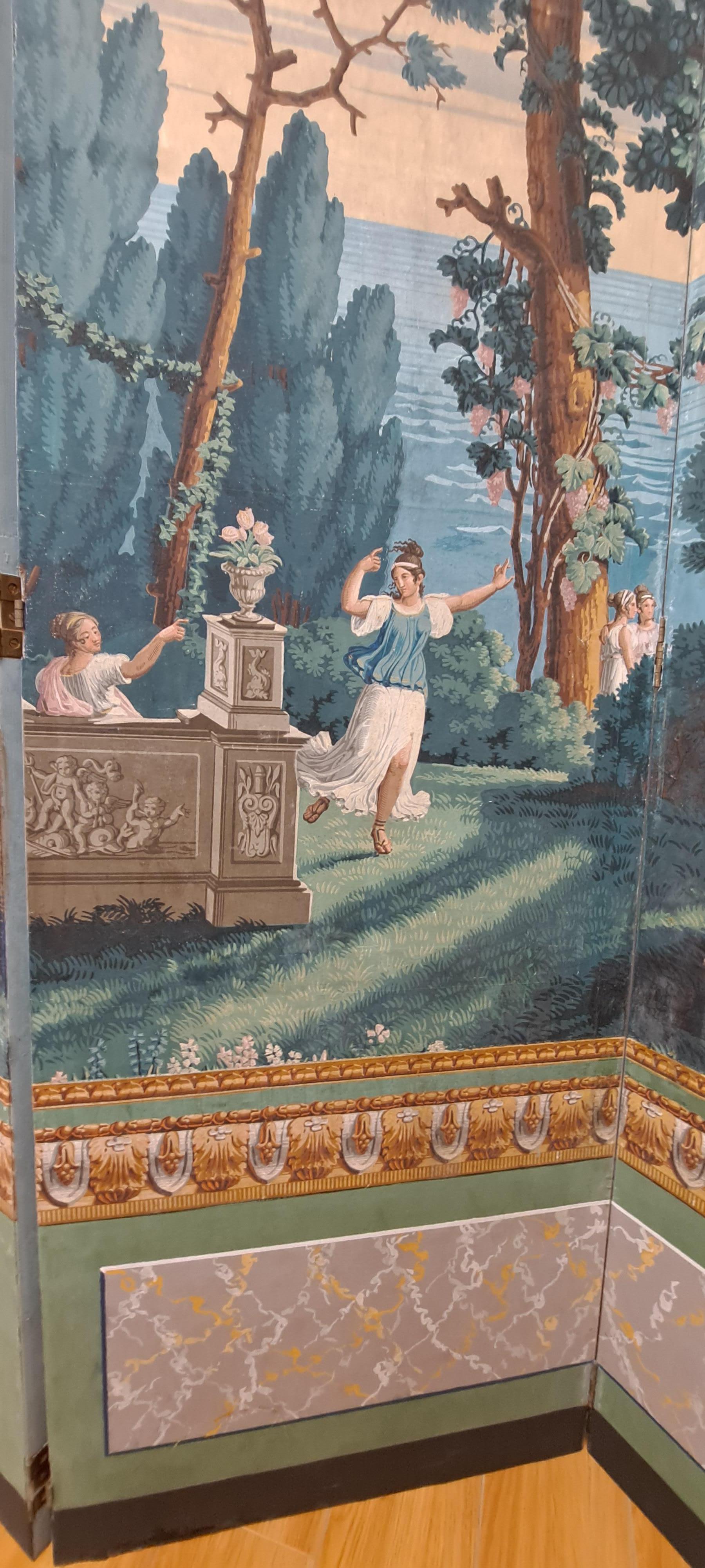 Pair of Screens Depicting the Passage of Telemachus on the Isle of Calypso 8