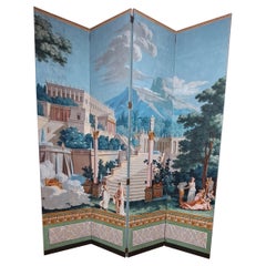 Pair of Screens Depicting the Passage of Telemachus on the Isle of Calypso