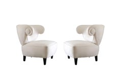 Pair of Scrolled-Arm Chairs by Paul László, 1940s
