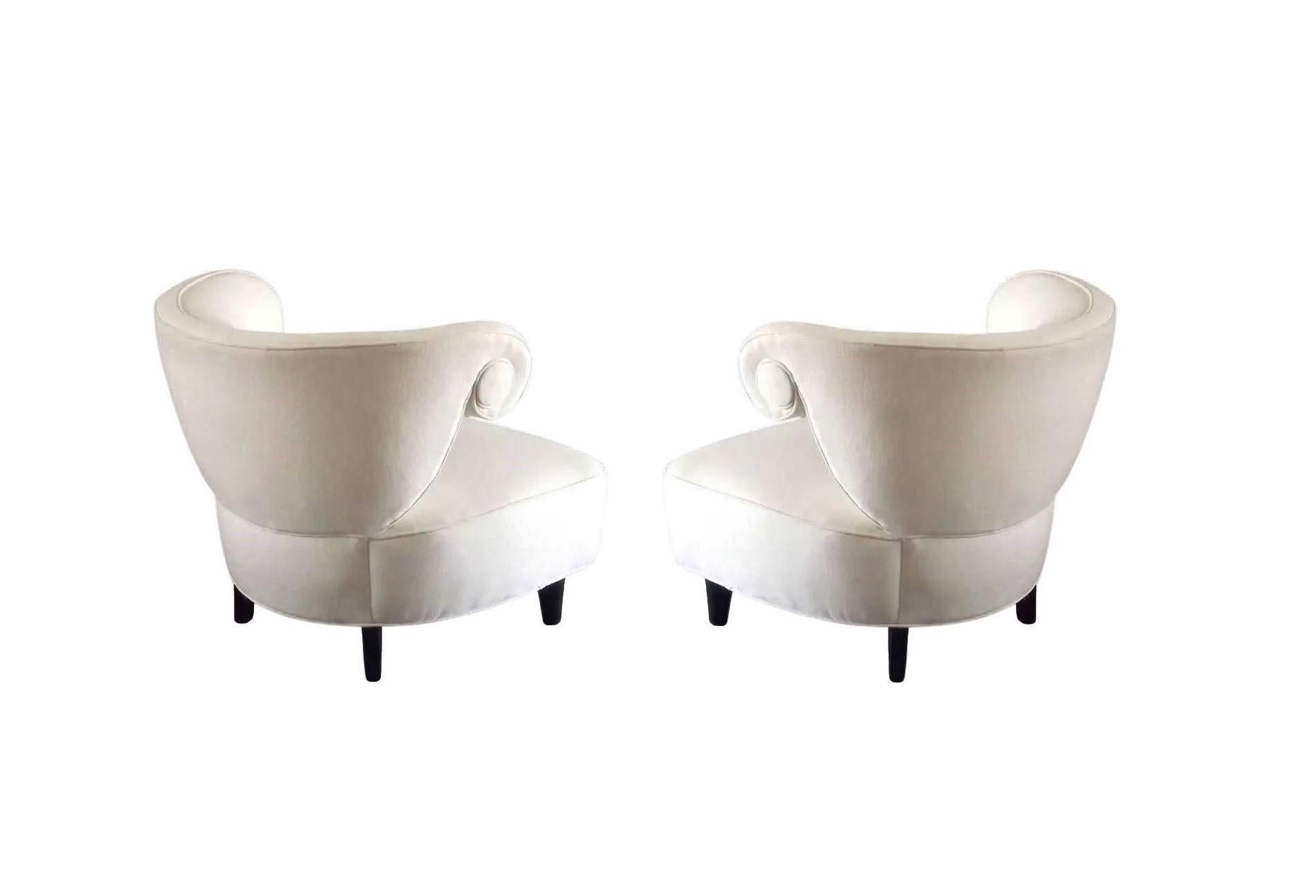 slipper chairs with arms