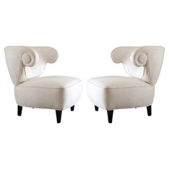 Pair of Scrolled-Arm Chairs by Paul László, 1940s