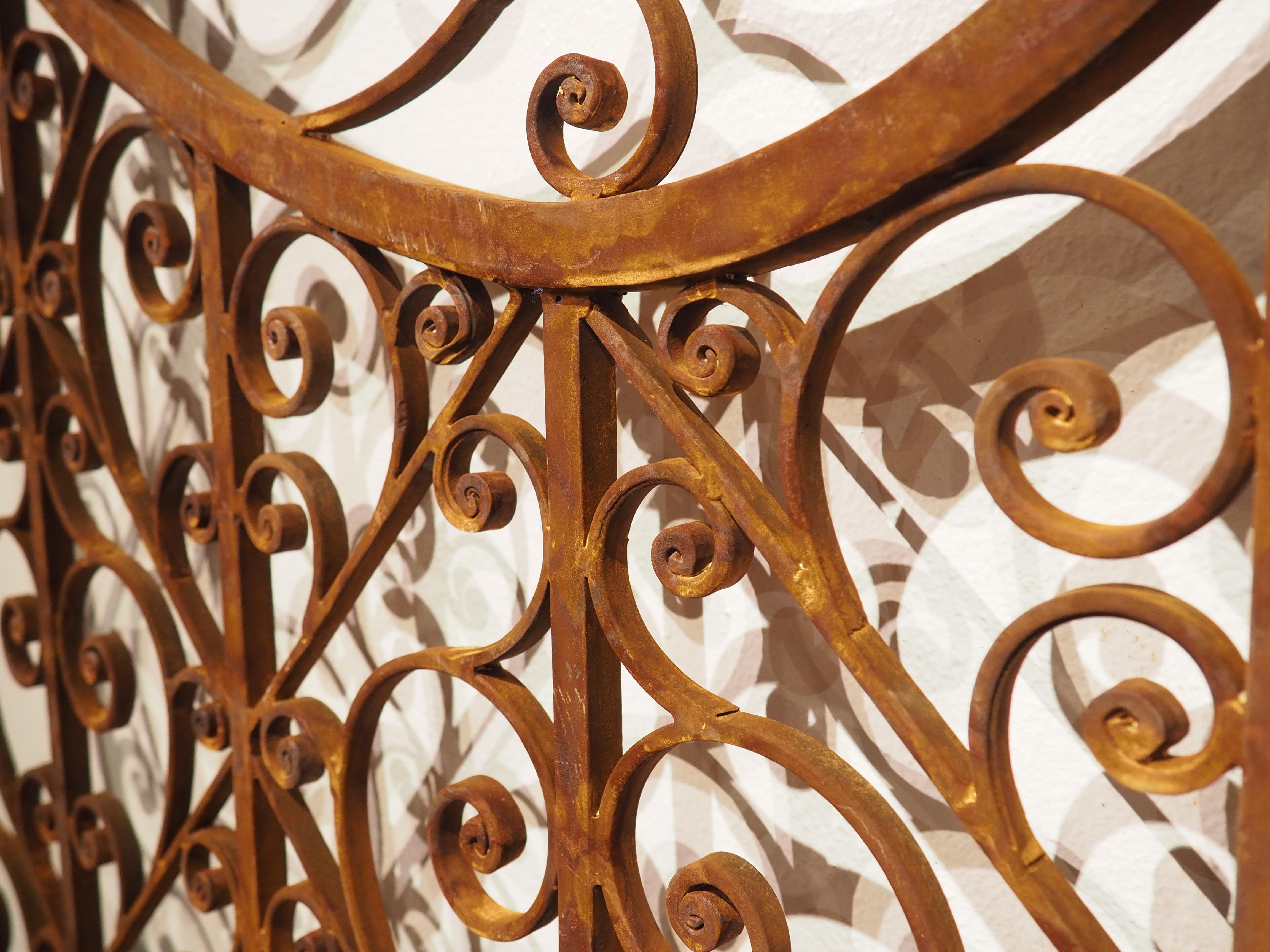 Pair of Scrolled Wrought Iron Gates from France, 20th Century 7