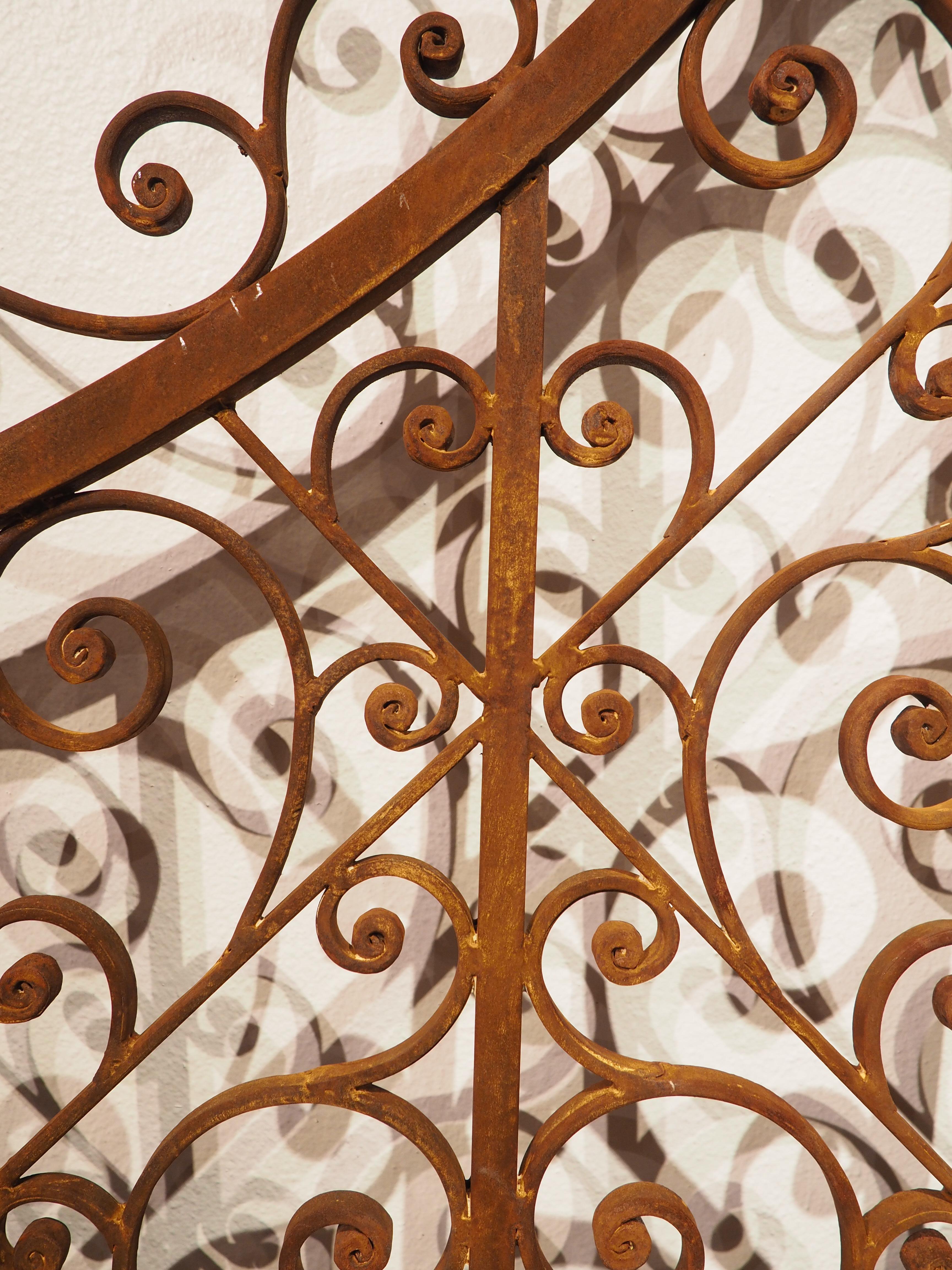 Pair of Scrolled Wrought Iron Gates from France, 20th Century 13