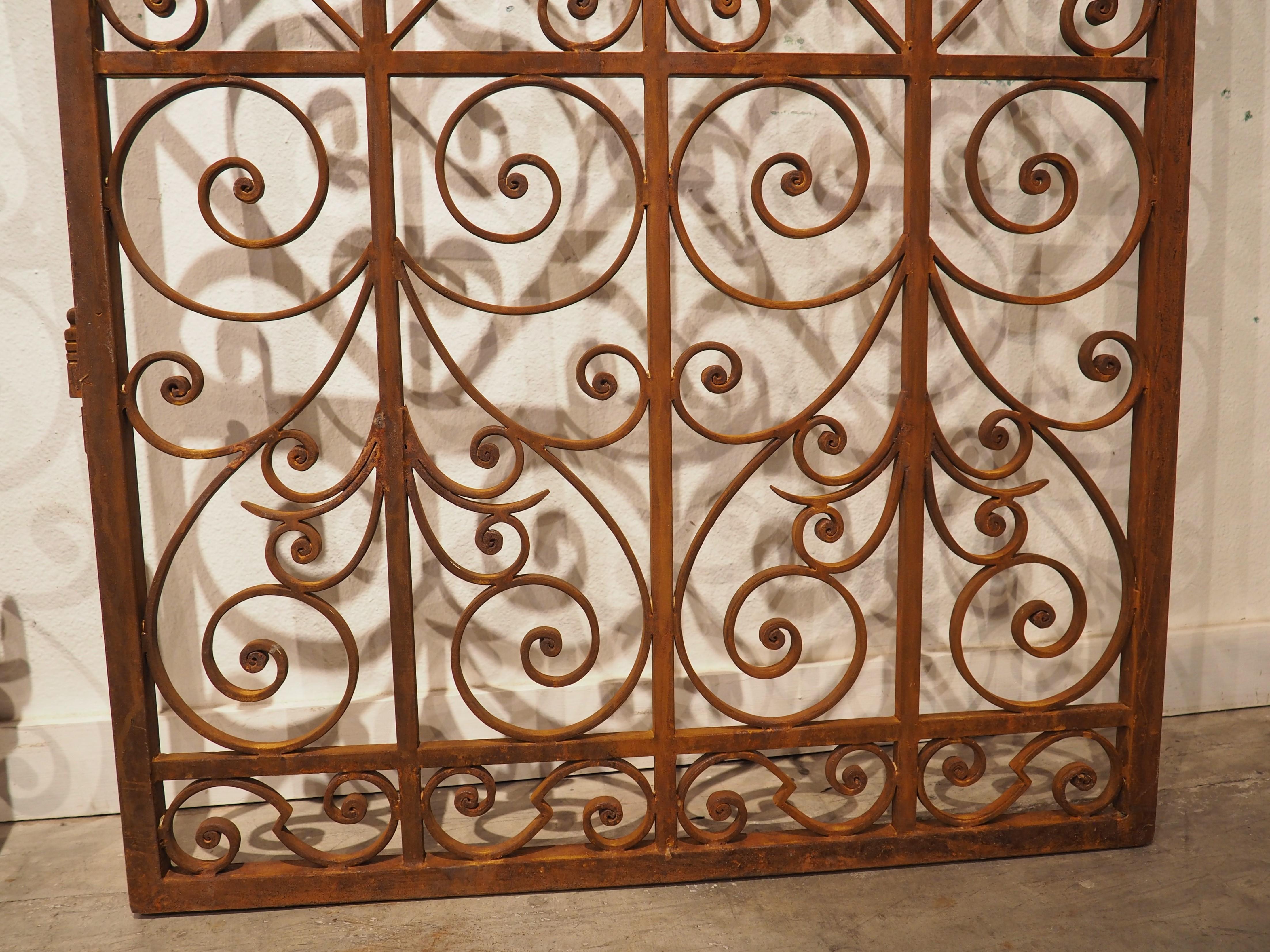 Pair of Scrolled Wrought Iron Gates from France, 20th Century 14