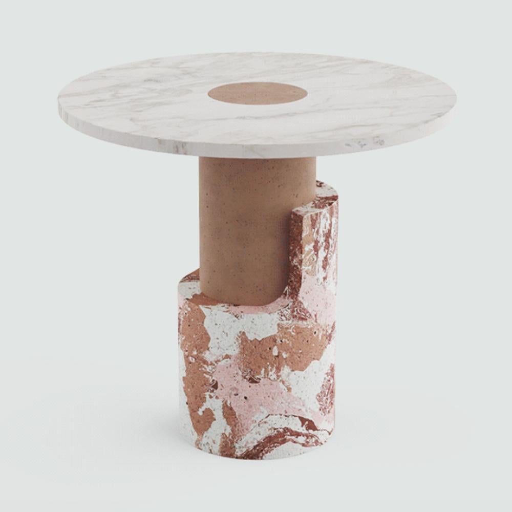 Pair of Sculpted Contemporary Marble Side Table by Dooq For Sale 6