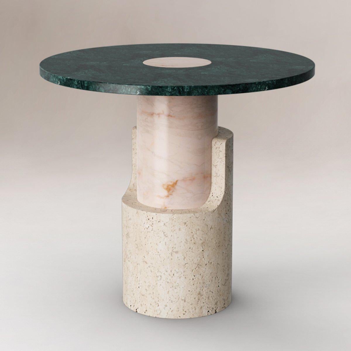 Pair of Sculpted Contemporary Marble Side Table by Dooq In New Condition In Geneve, CH