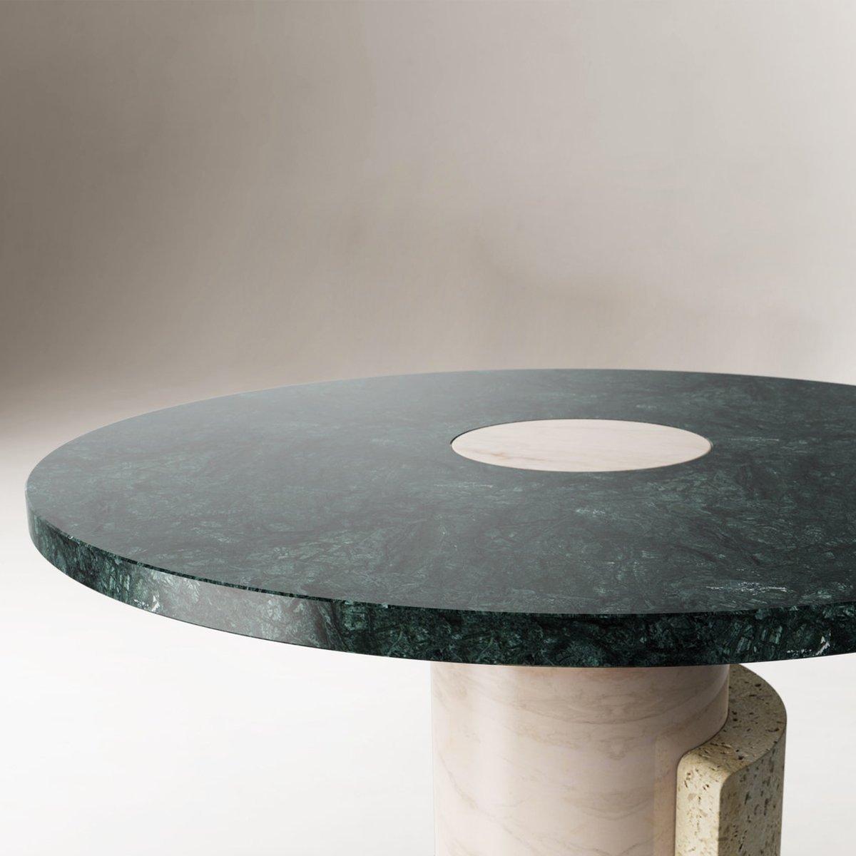 Pair of Sculpted Contemporary Marble Side Table by Dooq For Sale 1