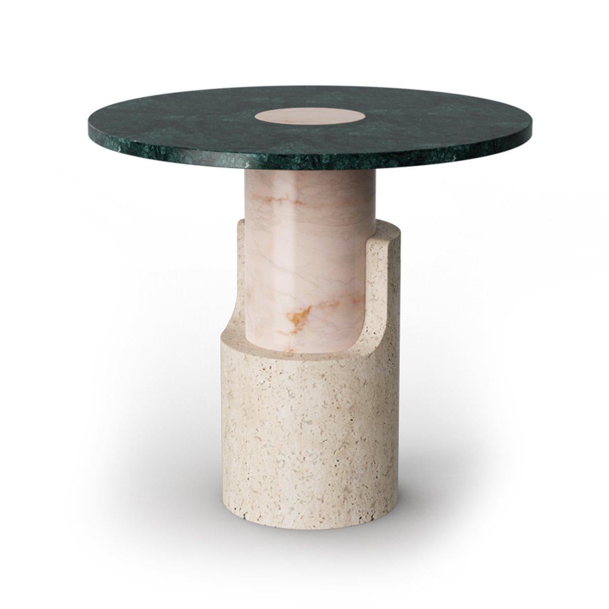 Pair of Sculpted Contemporary Marble Side Table by Dooq For Sale 3