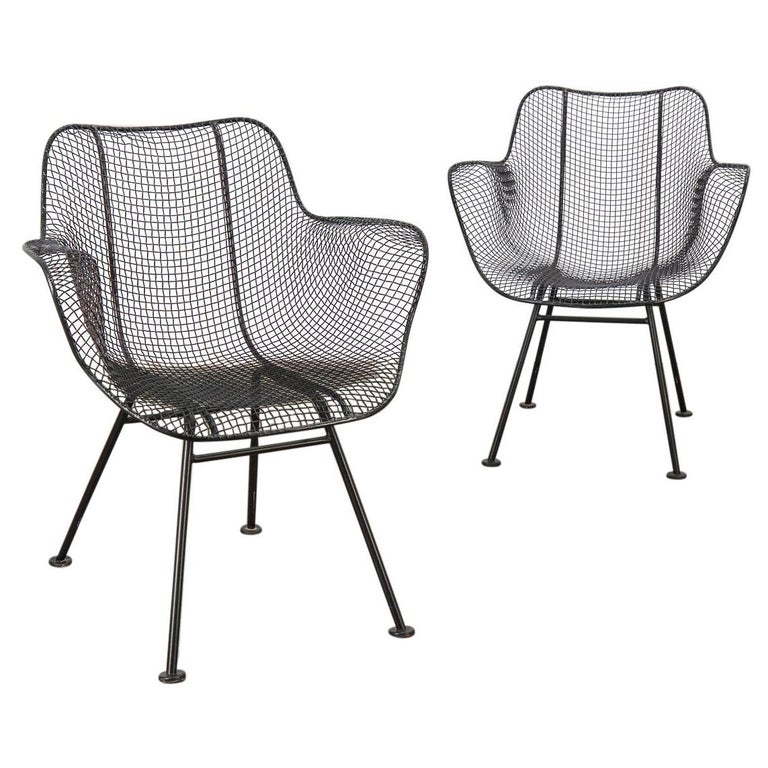 Pair of Sculptura Patio Chairs by Russell Woodard For Sale