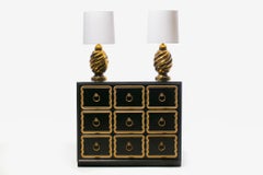 Pair of Sculptural 1970s Brass Swirl Lamps