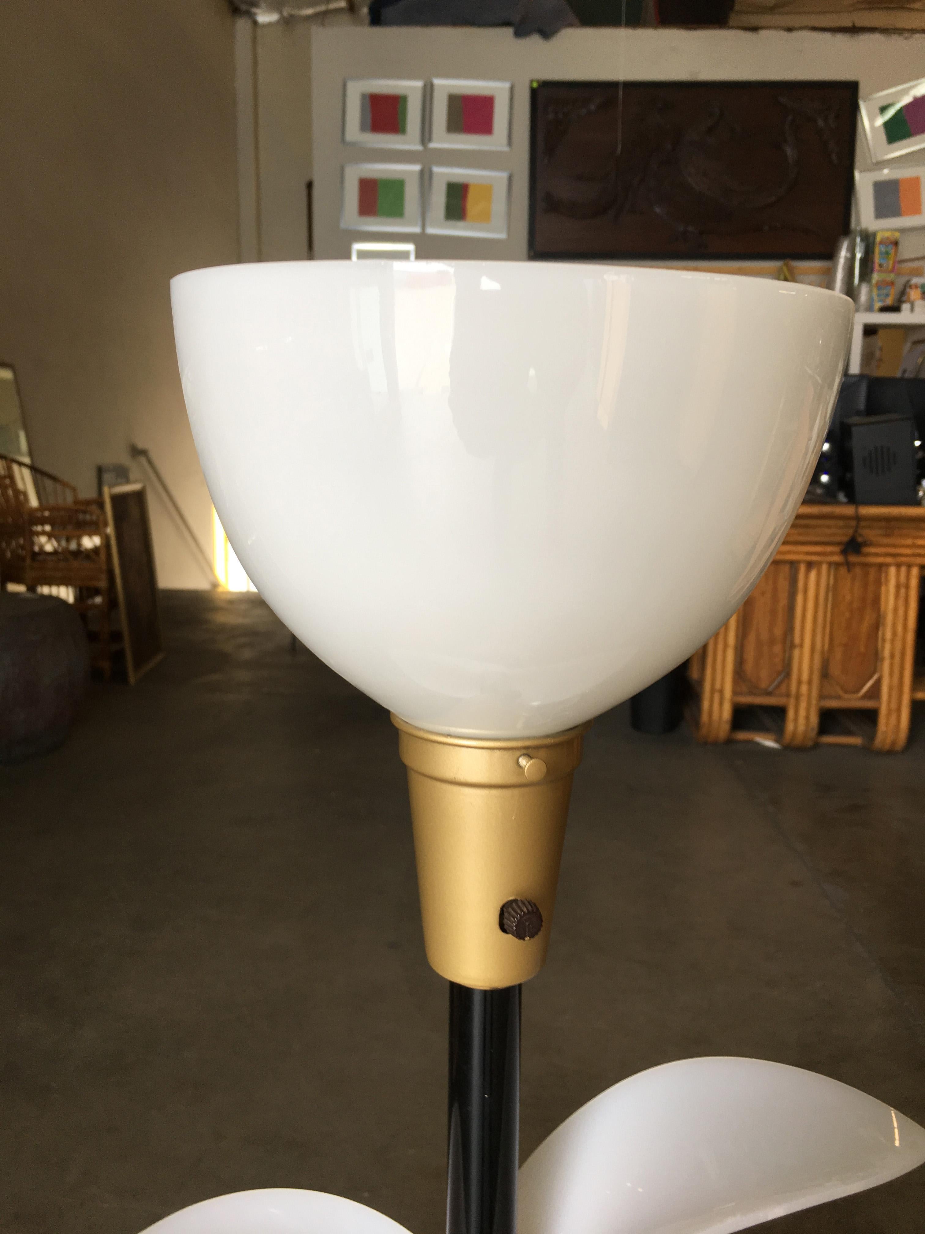 Pair of Sculptural Acrylic Table Lamps by Rougier In Excellent Condition For Sale In Van Nuys, CA