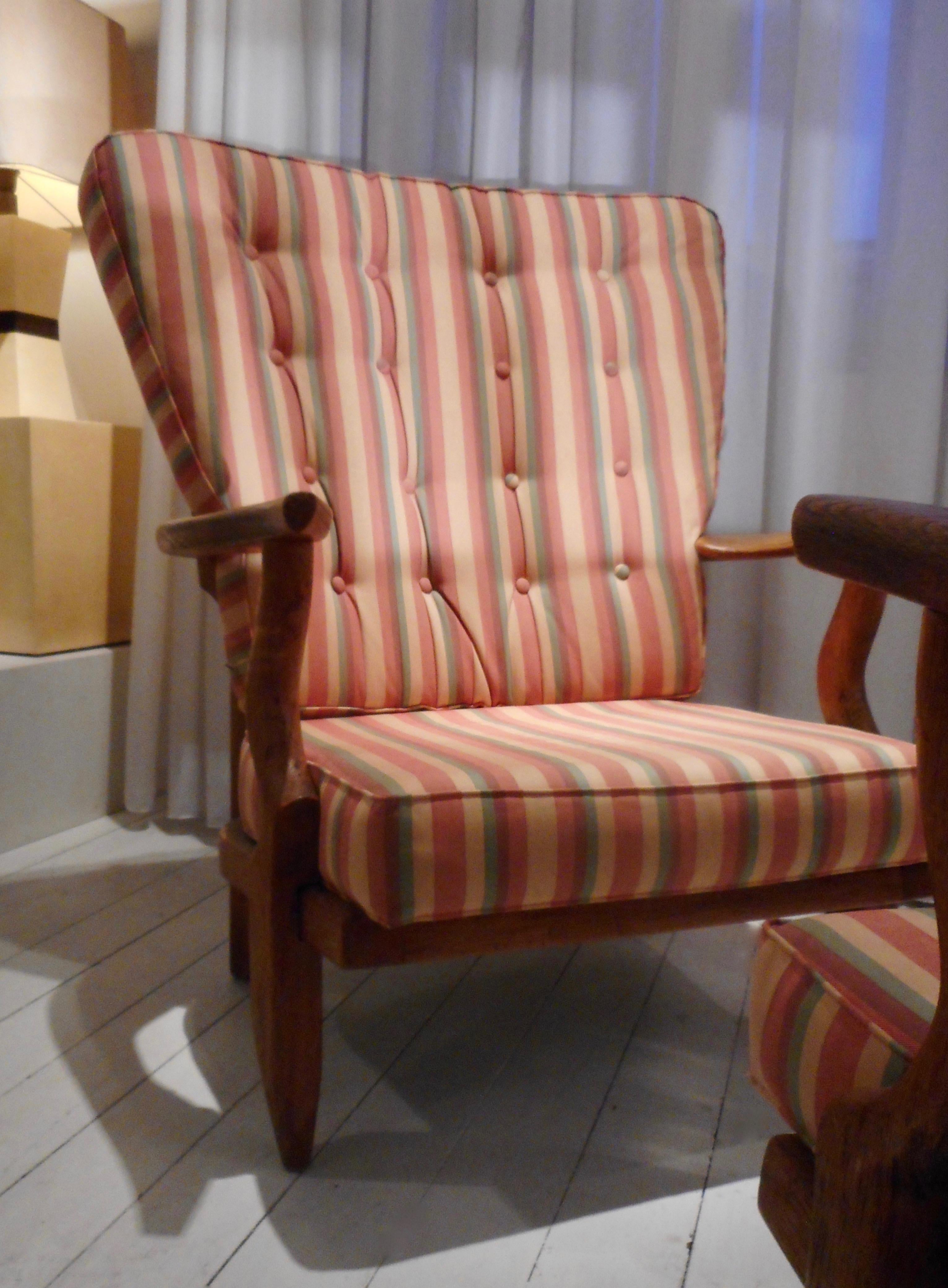 Pair of Sculptural Armchairs by Guillerme and Chambron, France, 1960 In Good Condition In Brussels, BE