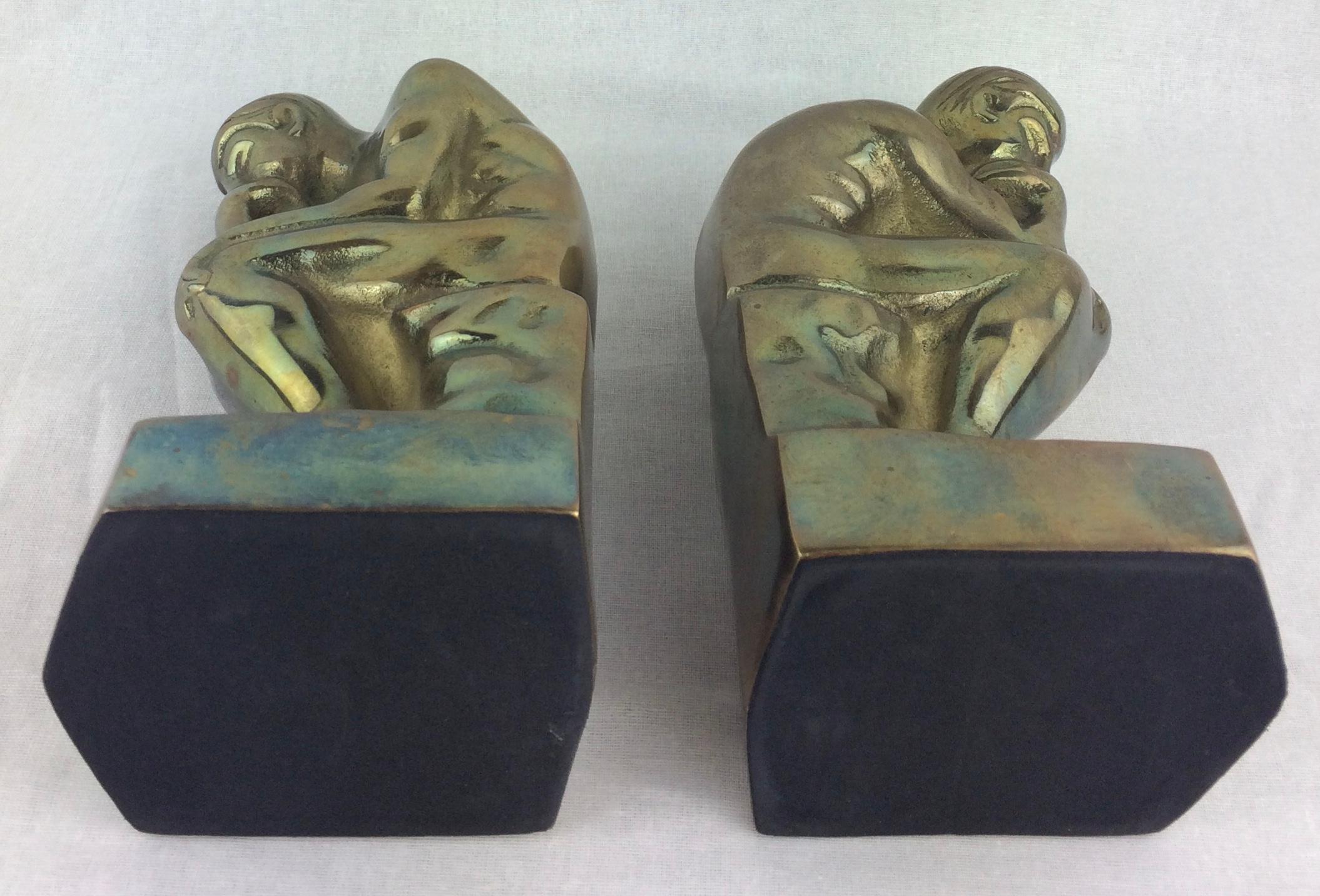 thinking man bookends