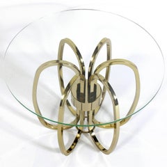 Pair of Sculptural Brass Loop Tables