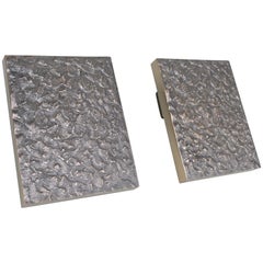 Pair of Sculptural Bronze and Brass Art Door Handles, 1960s