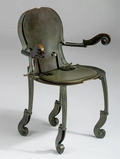 Pareja de sillones escultóricos de bronce de Arman Fernandez