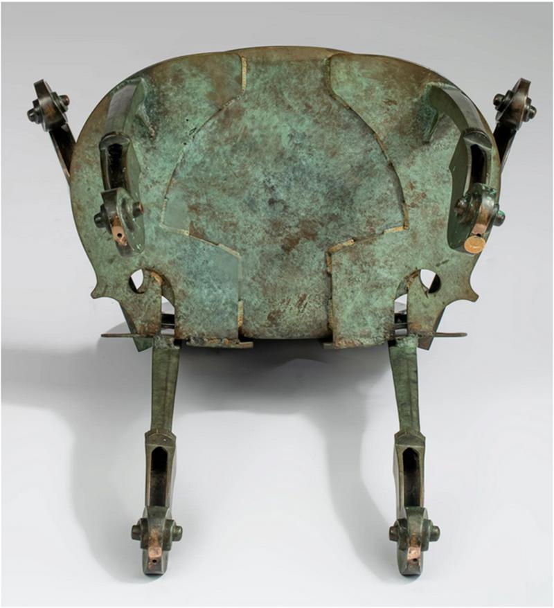 Pair of Sculptural Bronze Armchairs by Arman Fernandez For Sale 2