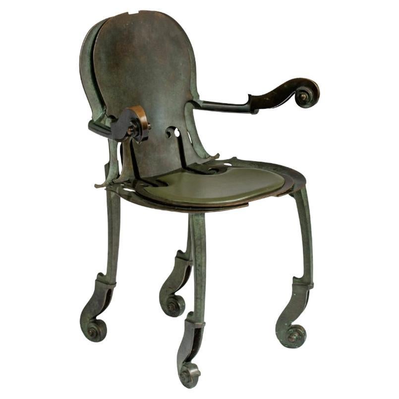 Paire de fauteuils sculpturaux en bronze par Arman Fernandez en vente
