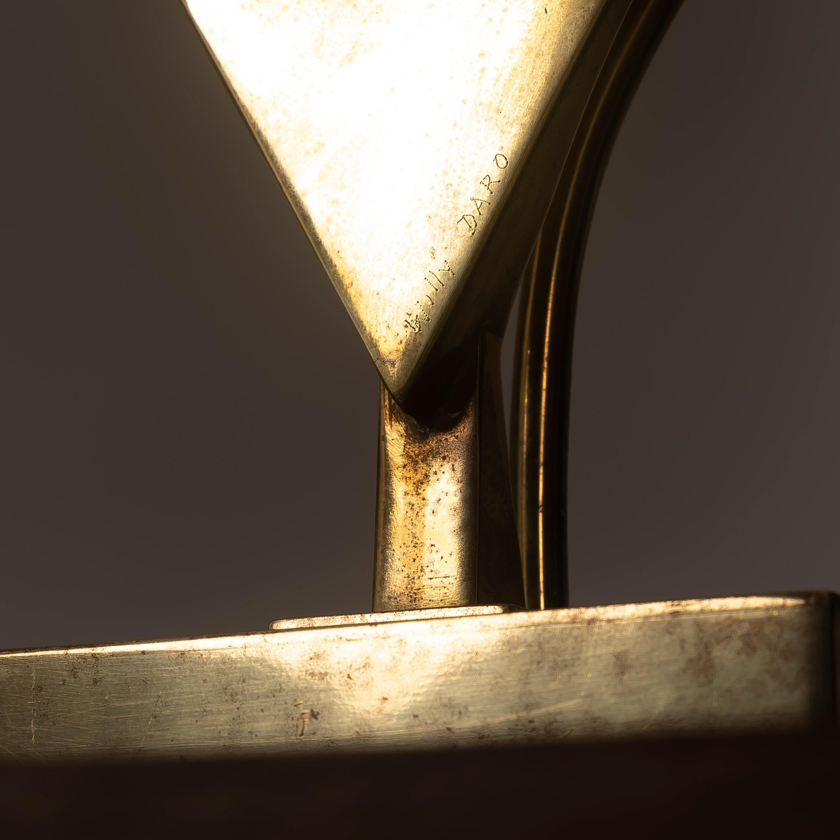 XX secolo Coppia di lampade da tavolo scultoree in bronzo di Willy Daro, Belgio, anni '70 in vendita