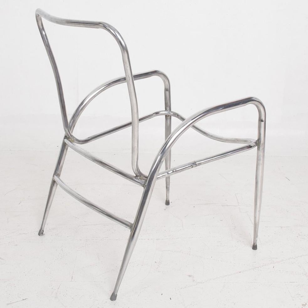 Mid-20th Century Pair of Sculptural Brown Jordan Aluminum Patio Chairs after Walter Lamb