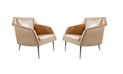 Pair of Sculptural Carlo de Carli Club Chairs for Singer & Sons