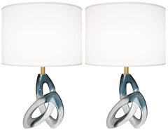 Pair of Sculptural Ceramic Lamps