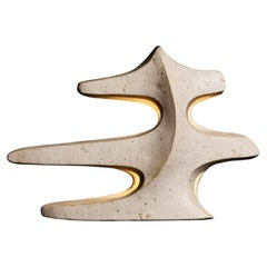 Pair of Sculptural Ceramic Wall Sconces by Natasha Dakhli, Signed