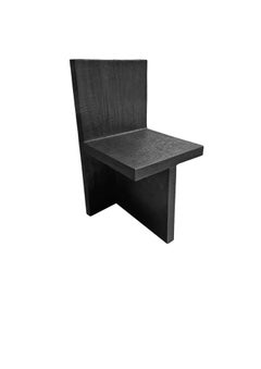 Pair of Sculptural Chairs Carved from Solid Mango Wood Modern Organic