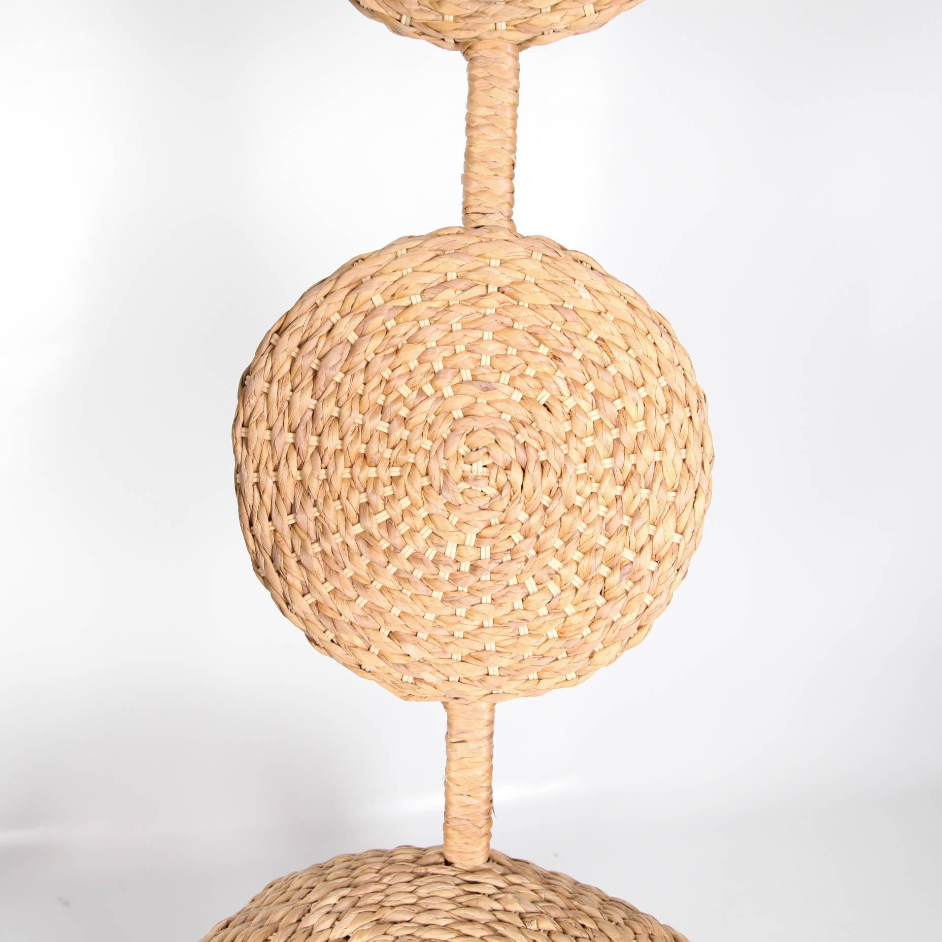 Hand-Woven Pair of Sculptural Chairs in Braided Natural Fiber