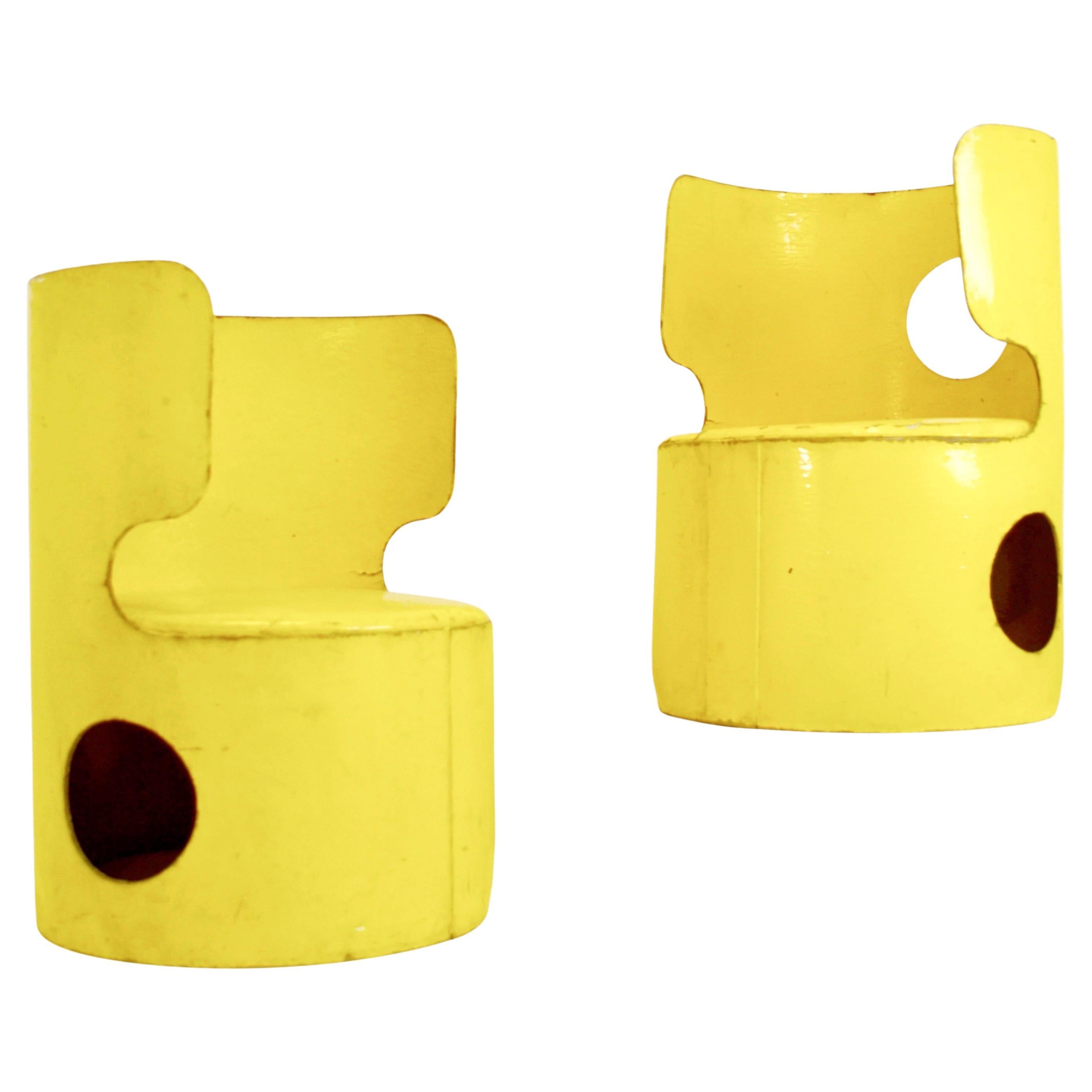 Pair of Sculptural Children’s Chairs by Jean-Louis Avril, France, 1970s For Sale