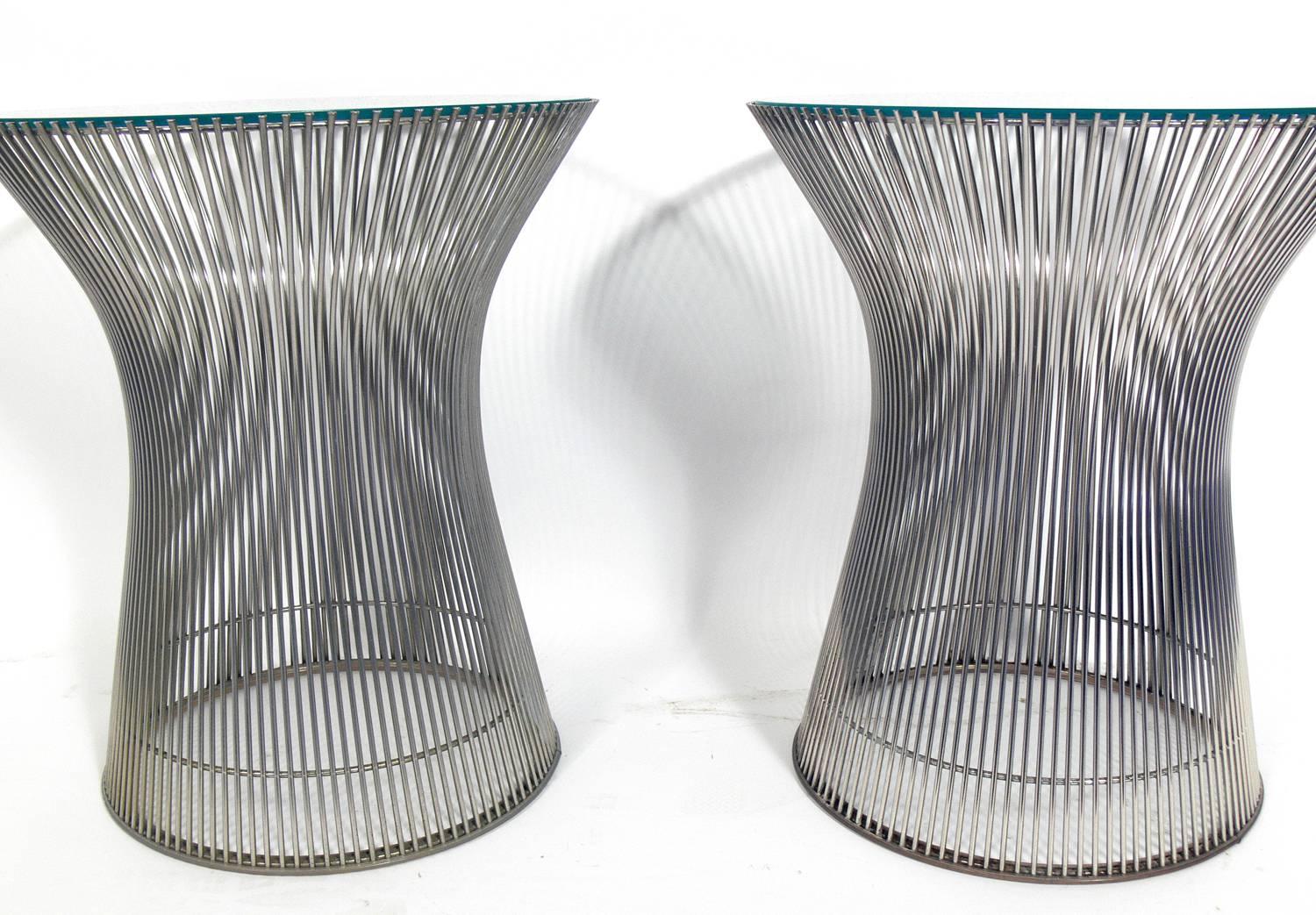 Pair of Sculptural Chrome Tables by Warren Platner for Knoll In Good Condition In Atlanta, GA