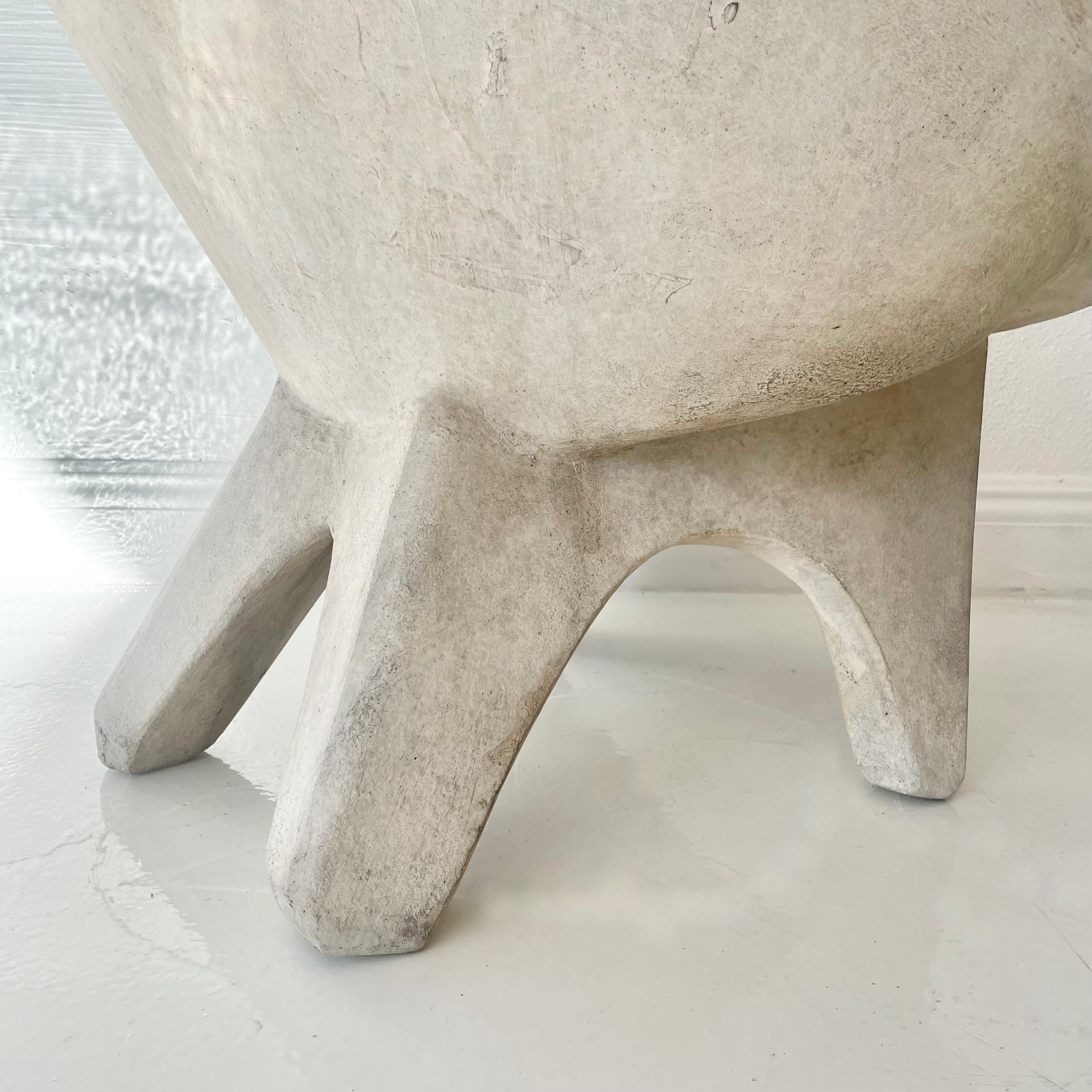 Pair of Sculptural Concrete Chairs by Merit Los Angeles For Sale 1