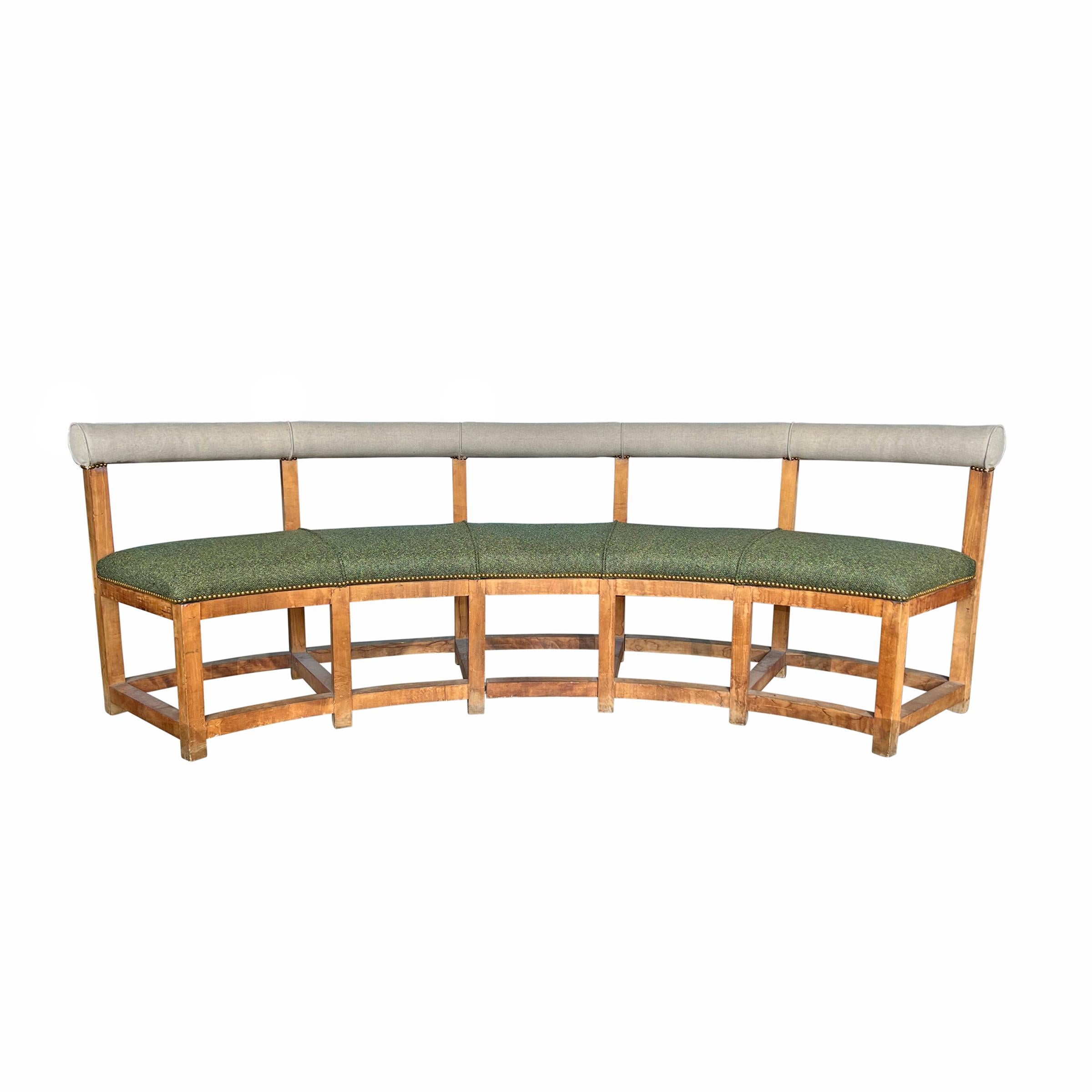 American Pair of Sculptural Curved Benches For Sale
