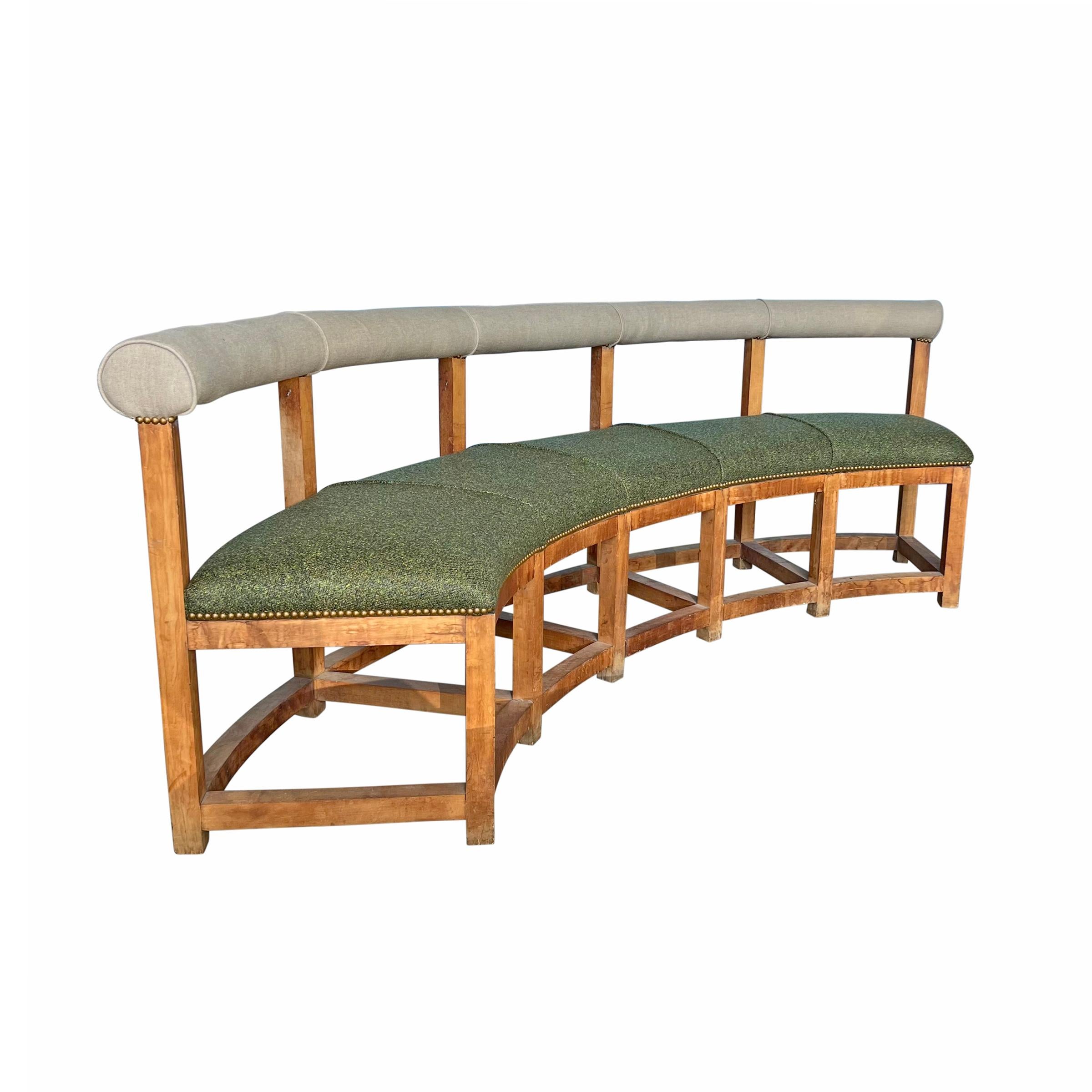 20th Century Pair of Sculptural Curved Benches For Sale