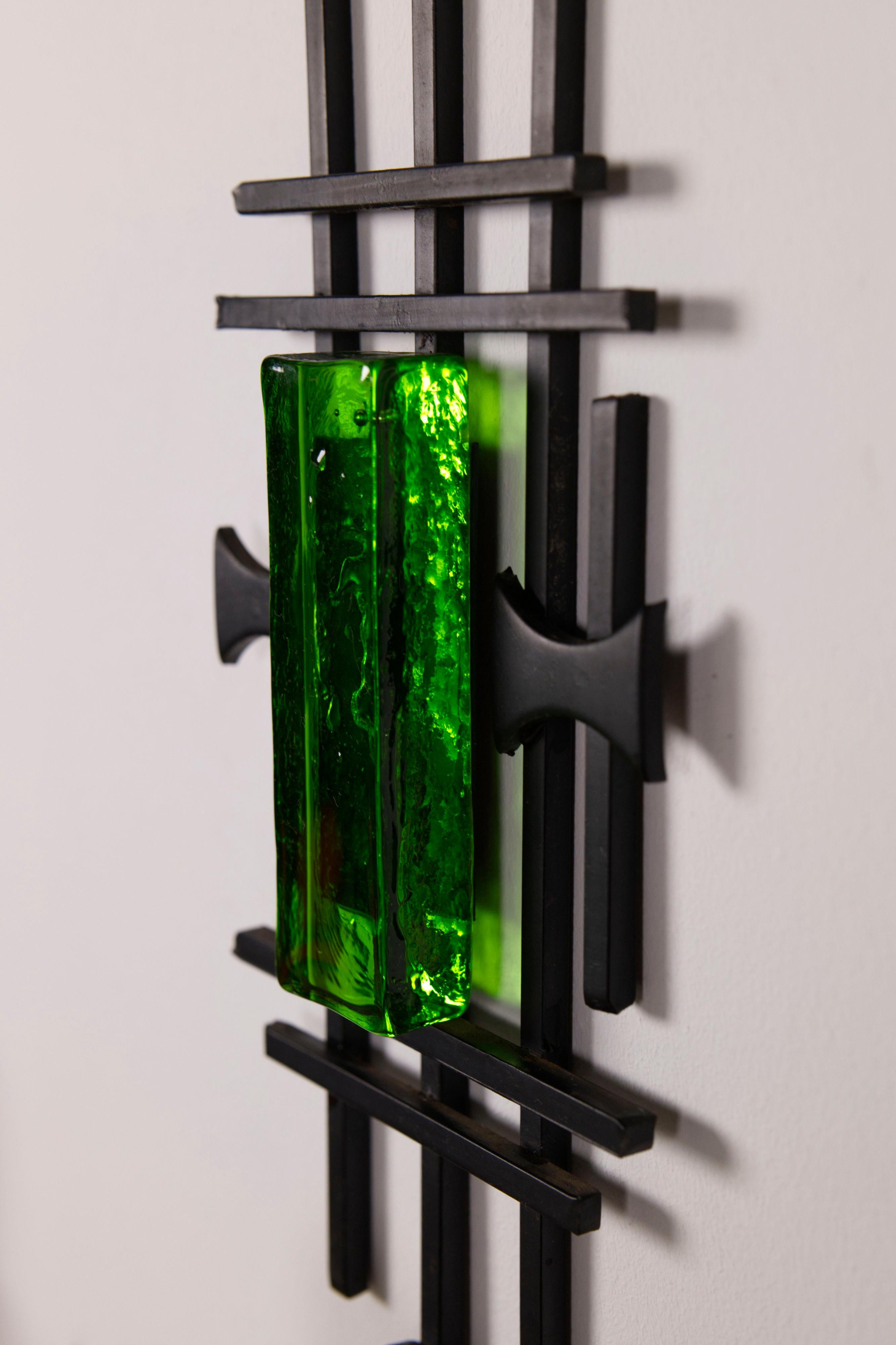 Pair of Sculptural Danish Candle Sconces from Dantoft Kunstartikler, 1970s For Sale 4