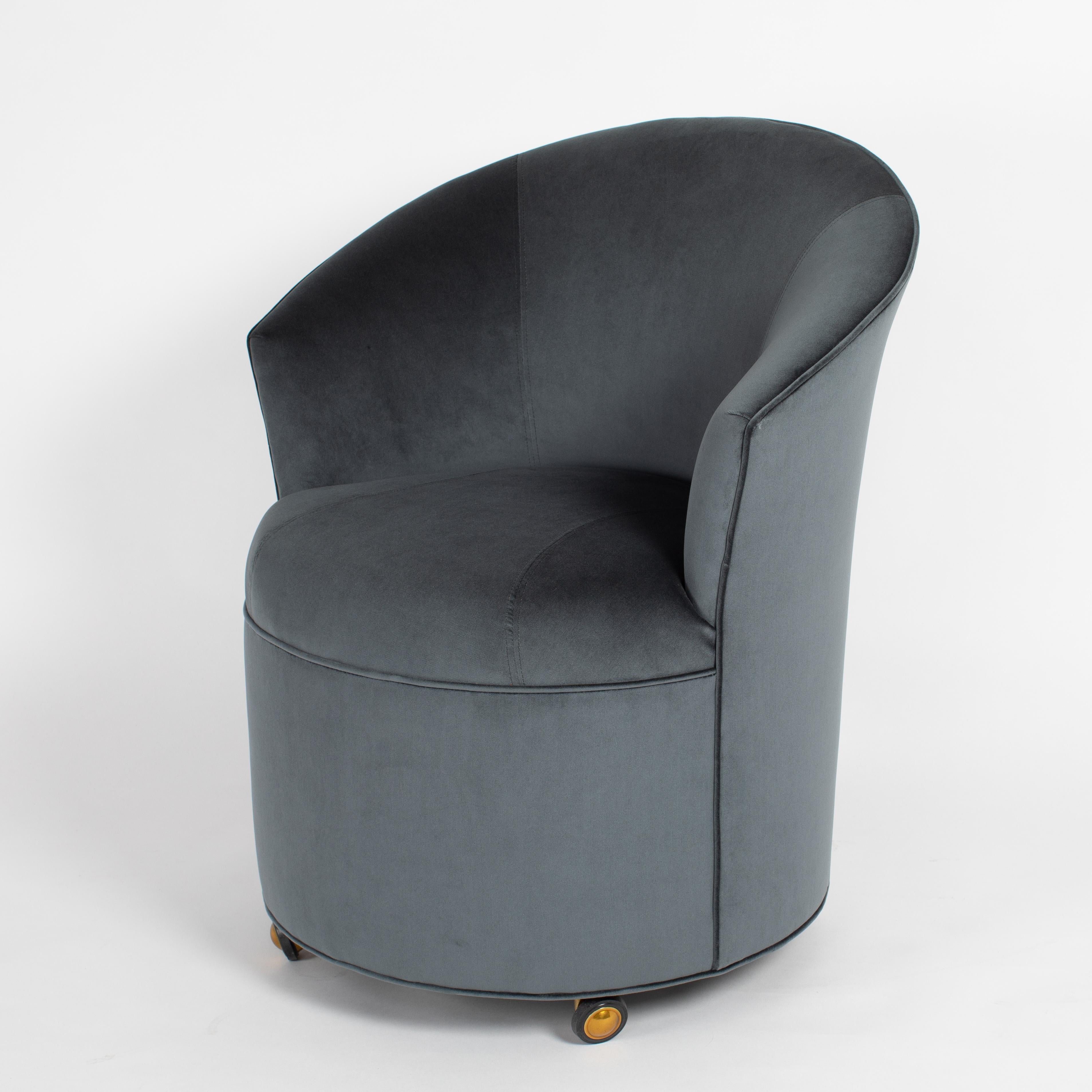 barrel chairs with casters