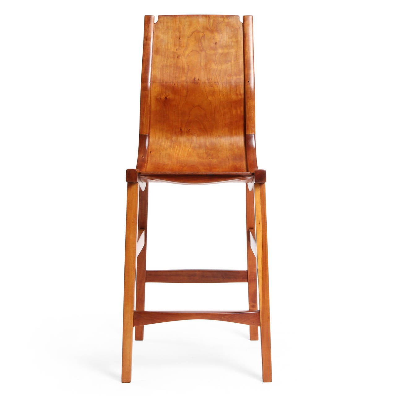 American Pair of Sculptural High Chairs by Jere Osgood