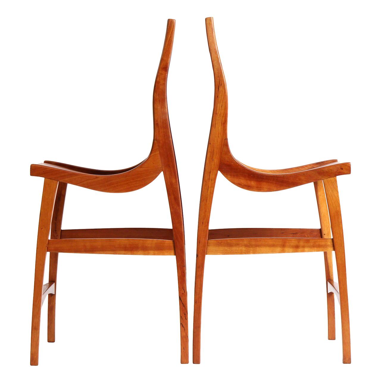 Pair of Sculptural High Chairs by Jere Osgood