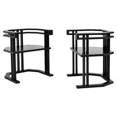 Pair of Sculptural Italian Armchairs, 1980s