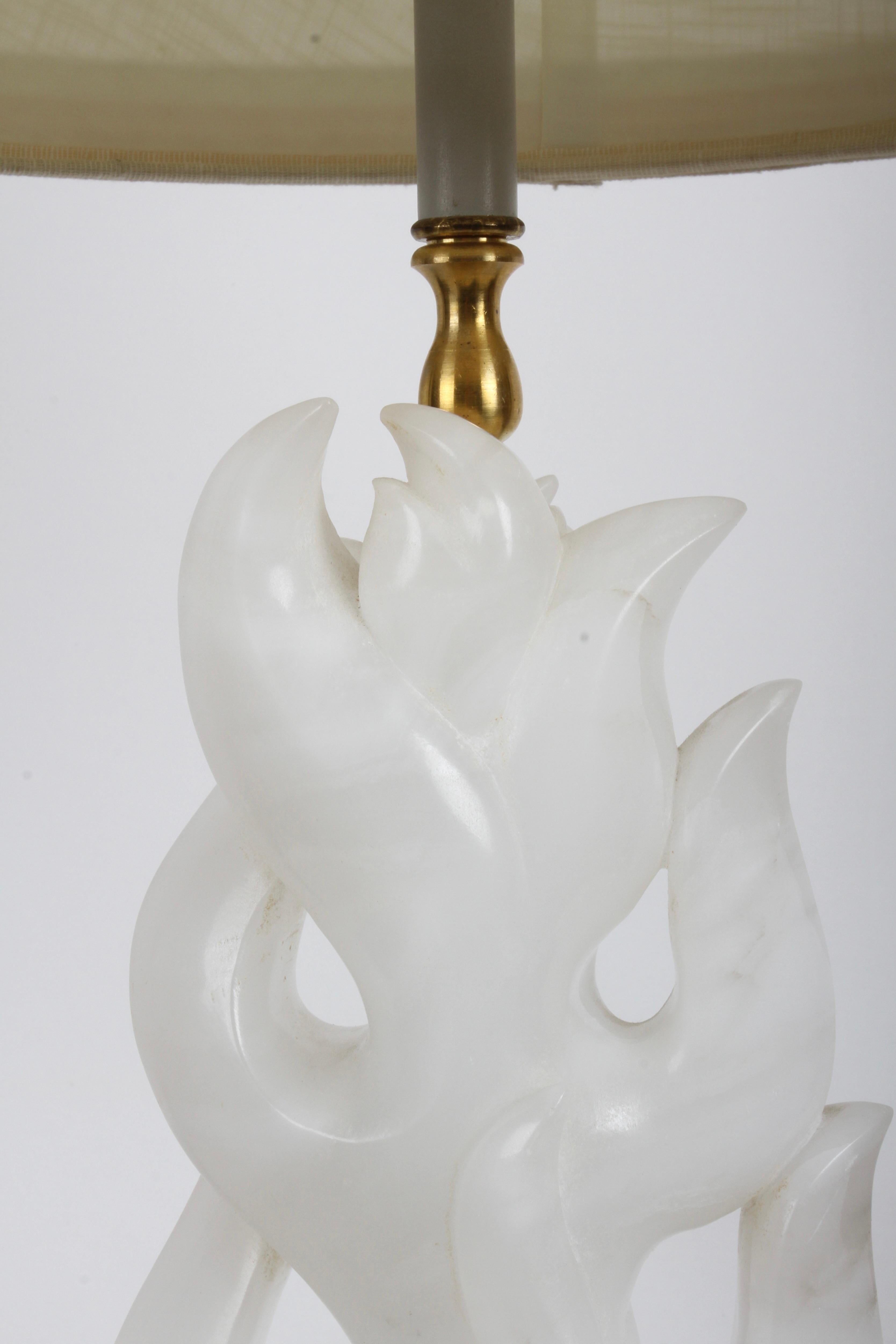 Paar skulpturale italienische MCM Maurizio Tempestini Weiß Alabaster 