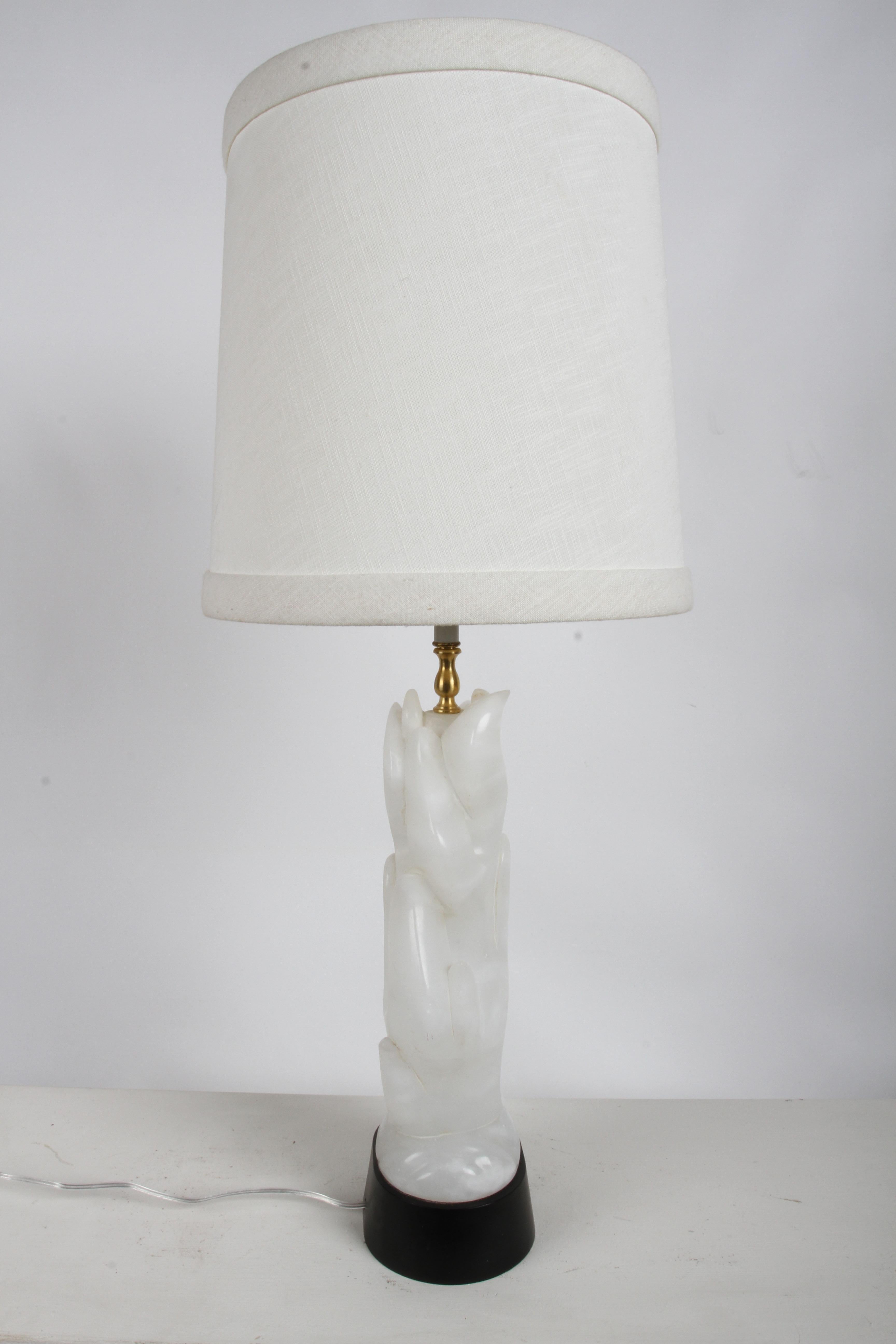 Paar skulpturale italienische MCM Maurizio Tempestini Weiß Alabaster 